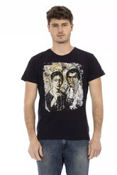 Trussardi Action Black Cotton Men T-Shirt -   -  Trussardi Action.